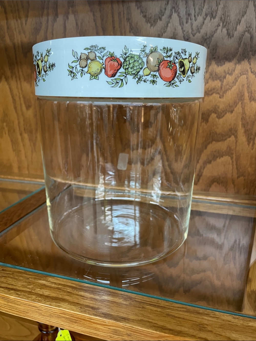 Pyrex Glass Pantry Canister with White Fruit-Trim Lid